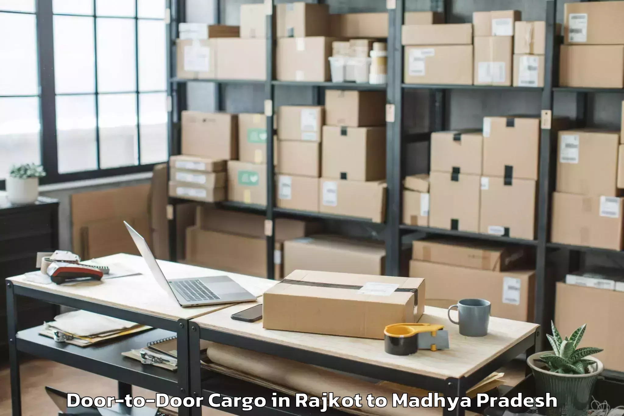 Hassle-Free Rajkot to Raghogarh Vijaypur Door To Door Cargo